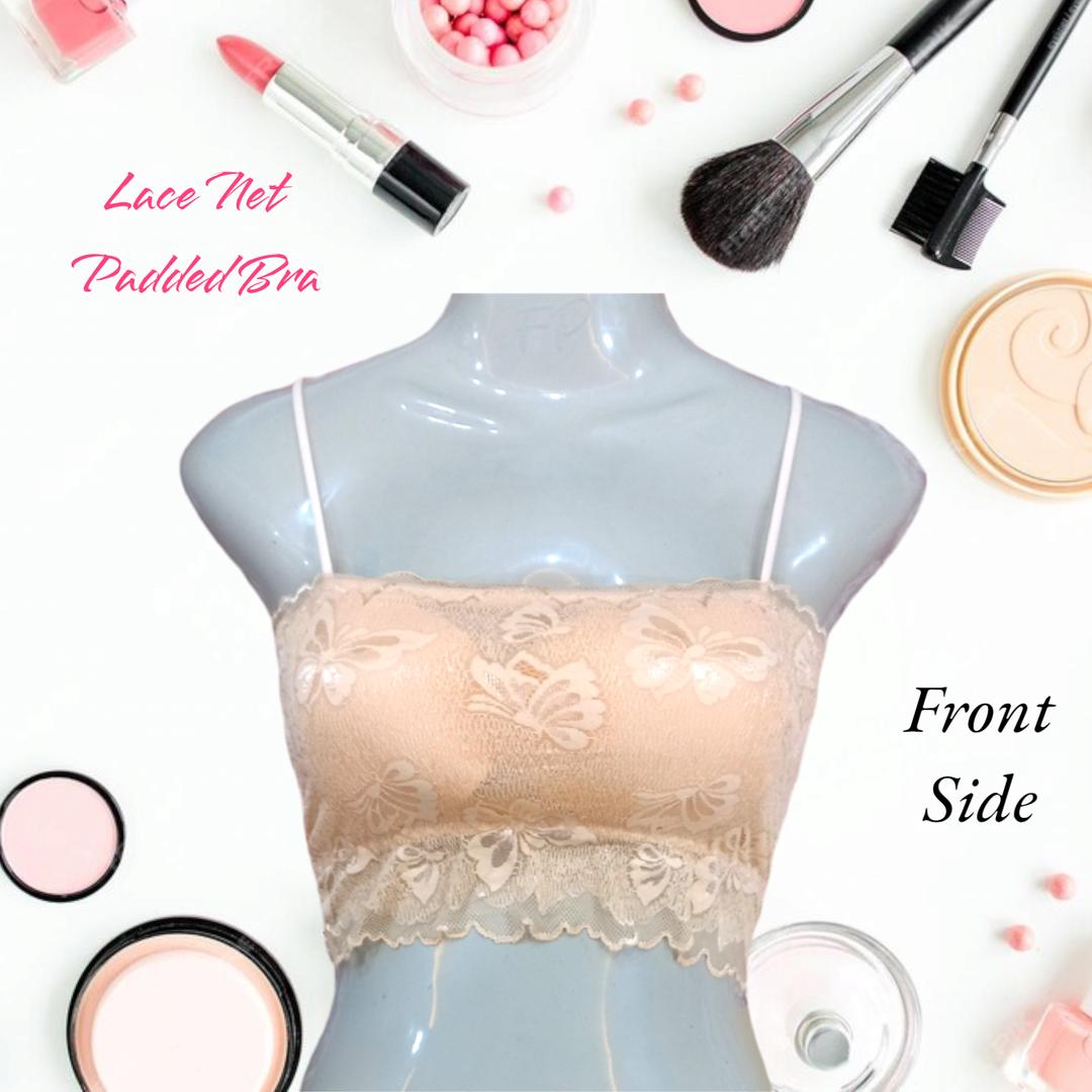 Nylon Lace Work Comfortable And Lightweight Padded Bra