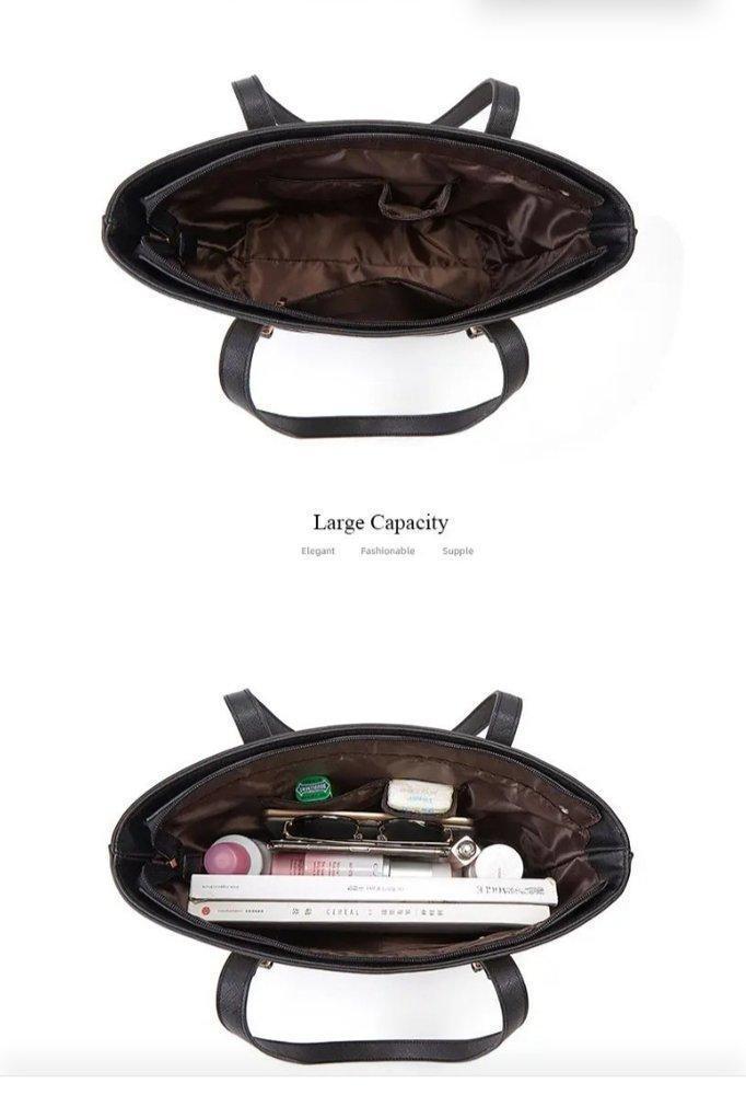 Premium PU Leather Textured Handbag Set for Women
