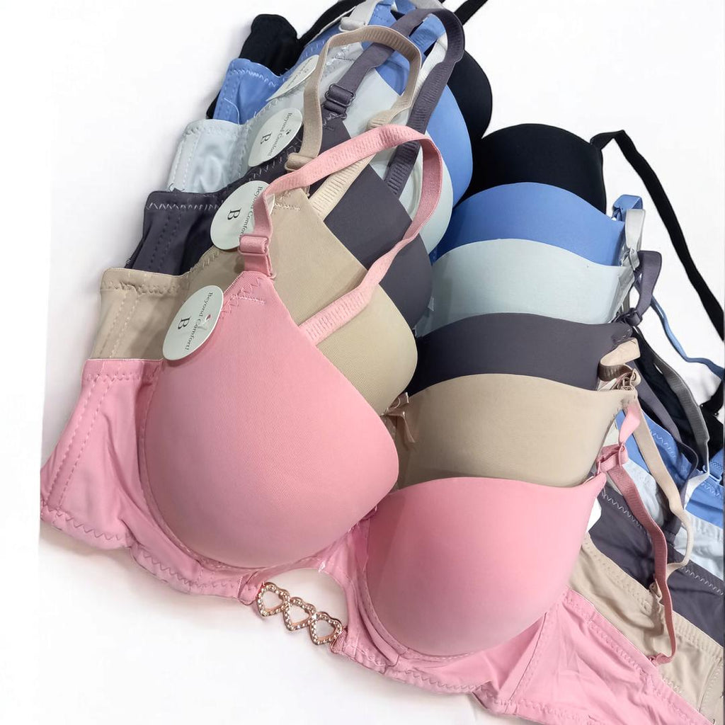 Multicolor Push Up Bra - Comfortable & Lightweight - 1 Pcs - Made of Malai Fabric