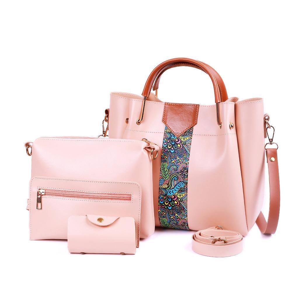 4 in 1 Women’s PU Leather Shoulder Bag Collection – Chic, Durable & Practical