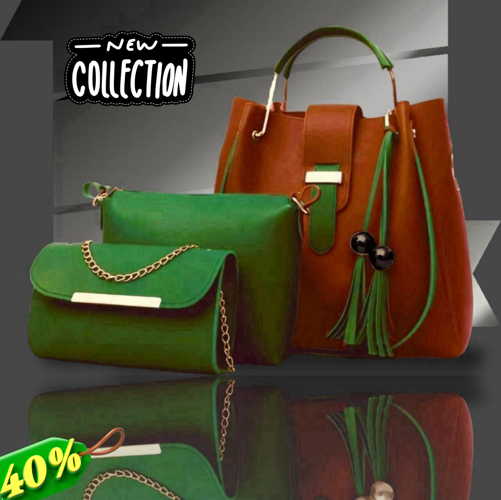 Women's Elegant Rexine Plain Handbag Set – Stylish & Durable Daily Use Bags