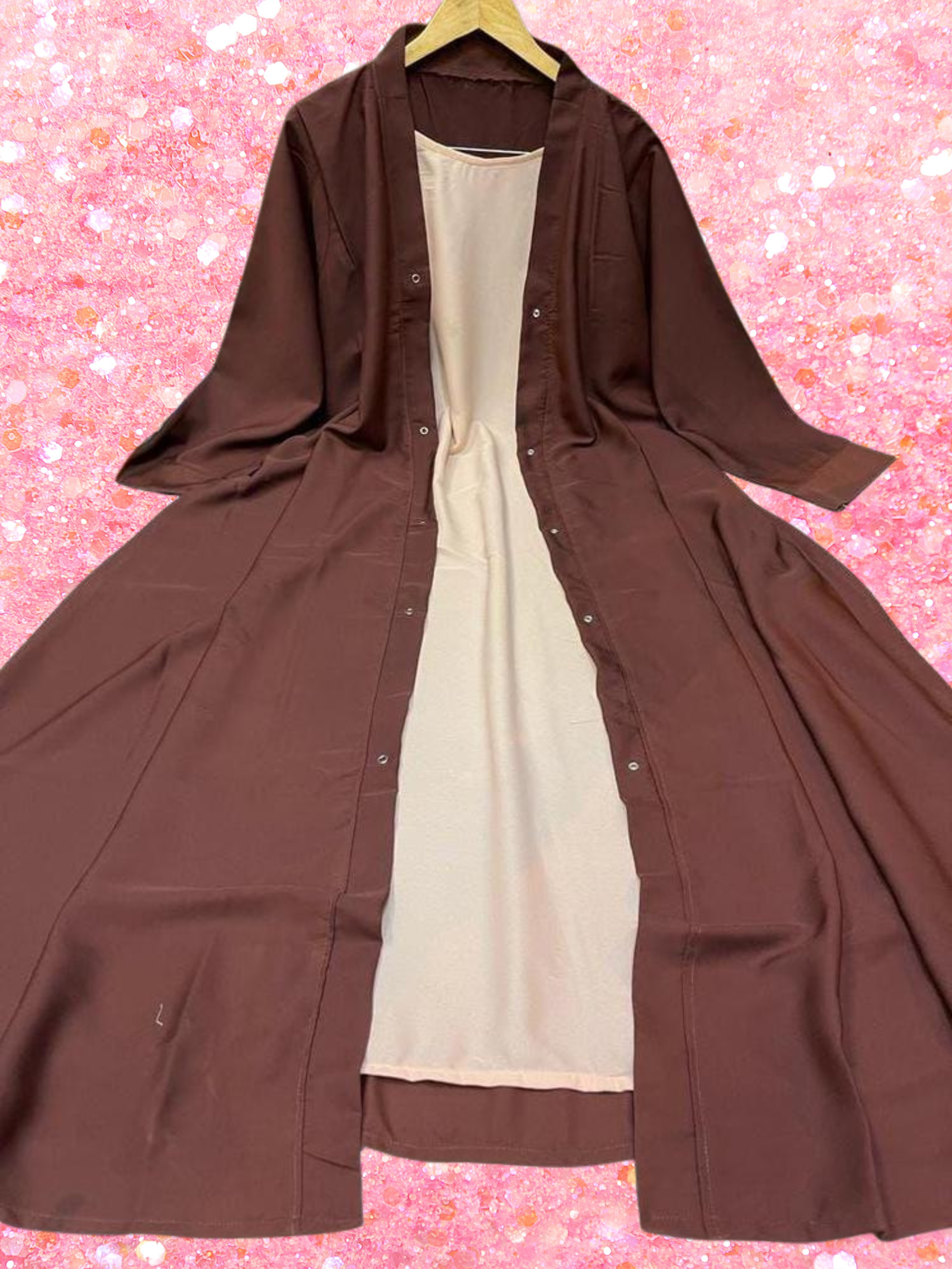 Elegant Georgette Full Abaya with Matching Stoller